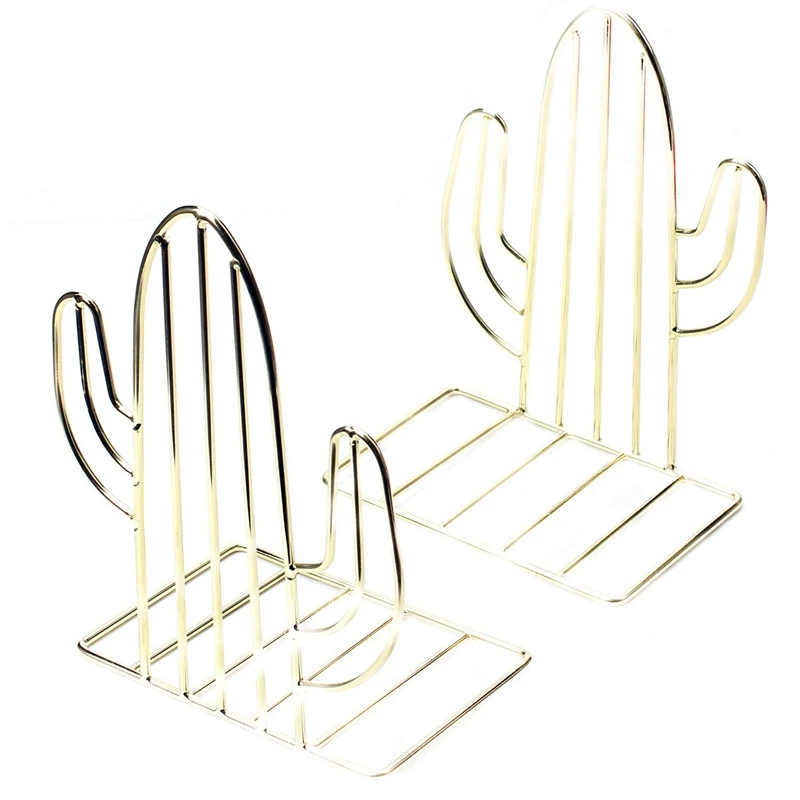 4 Pcs Cactus Shaped Metal Bookends Book Support Stand Desk Organizer Storage Holder Shelf, 2 Pcs Gold & 2Pcs Rose Gold
4 Pcs Cactus Shaped Metal Bookends Book Support Stand Desk Organizer Storage Holder Shelf, 2 Pcs Gold & 2Pcs Rose Gold