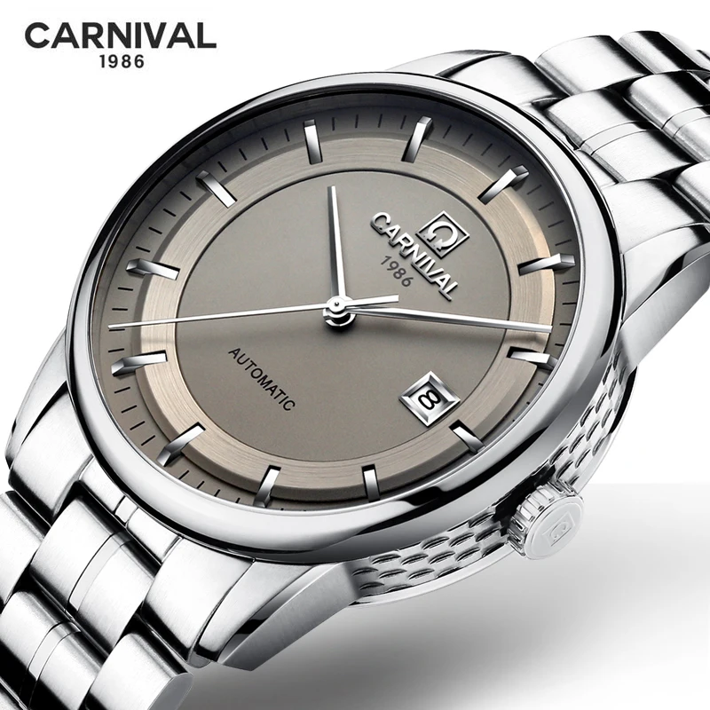 Carnival New Fashion Luxury Men's Waterproof MIYOTA Mechanical Watches Calendar Sapphire Automatic Watch Relogio Masculino 5668
Carnival New Fashion Luxury Men's Waterproof MIYOTA Mechanical Watches Calendar Sapphire Automatic Watch Relogio Masculino 5668