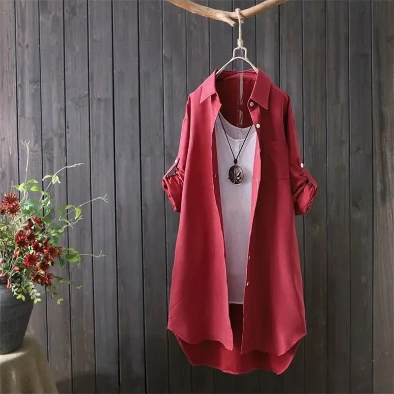 2021 autumn women's new mid-length padded shirt women's long-sleeved top coat loose casual shirt bottoming shirt trend
2021 autumn women's new mid-length padded shirt women's long-sleeved top coat loose casual shirt bottoming shirt trend