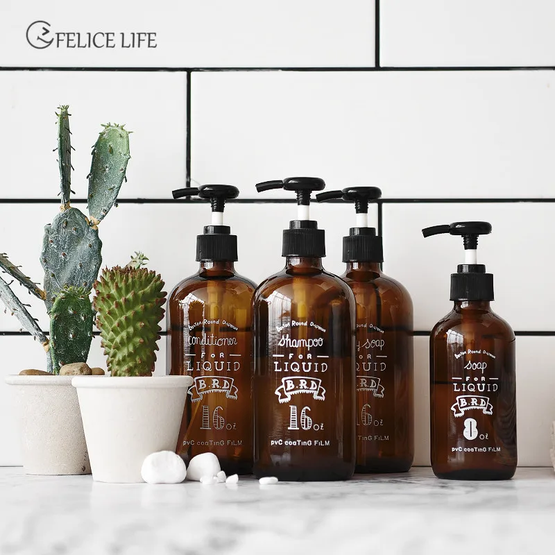 8oz/16oz Empty Glass Pump Bottles Brown Multipurpose for Emulsion Shampoo for Body Wash Bottle
8oz/16oz Empty Glass Pump Bottles Brown Multipurpose for Emulsion Shampoo for Body Wash Bottle