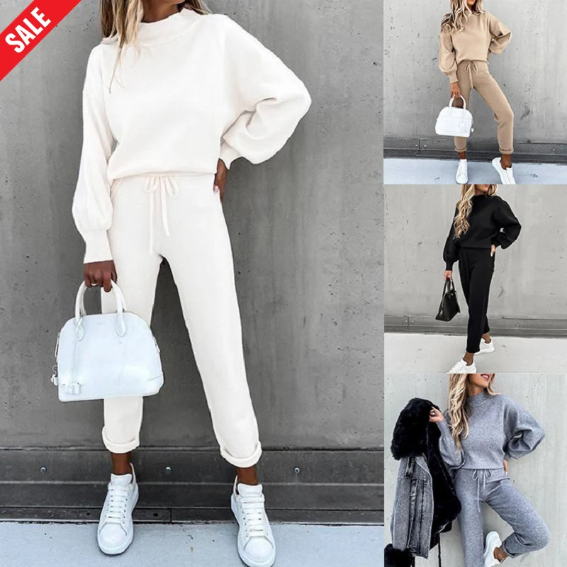 2021 Autumn Women's Sweatsuit Sportswear Two Piece Set New High-Neck Women Casual Solid Color Trousers Pocket Tracksuit Female
2021 Autumn Women's Sweatsuit Sportswear Two Piece Set New High-Neck Women Casual Solid Color Trousers Pocket Tracksuit Female