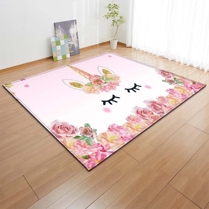 Lovely Unicorn Carpet Unicorns Print Bedroom Rug Girls Room Decor Living Room Area Rug Baby Kids Play Mat Floor Rug Anti-Skid
Lovely Unicorn Carpet Unicorns Print Bedroom Rug Girls Room Decor Living Room Area Rug Baby Kids Play Mat Floor Rug Anti-Skid