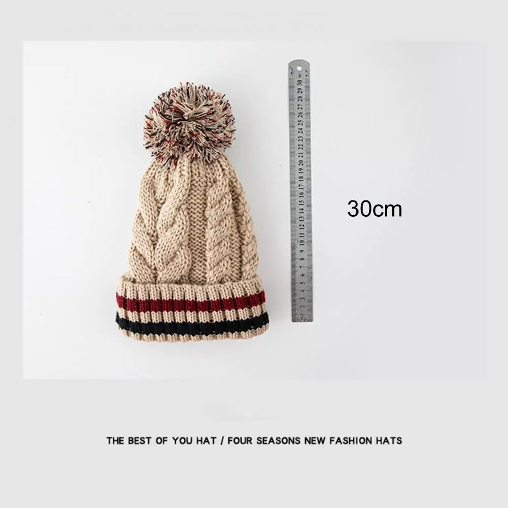 Warm winter skullies beanies knitted HaWomen Winter Pompom Striped Woolen Yarn Twist Knitted Plush Warm Beanie Hat Cap
Warm winter skullies beanies knitted HaWomen Winter Pompom Striped Woolen Yarn Twist Knitted Plush Warm Beanie Hat Cap