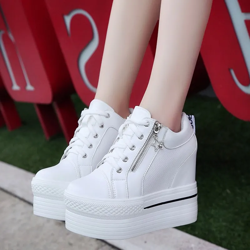 2021 New Women Sneakers Fashion Breathable High Heels Ladies Casual Shoes zipper Vulcanize Women Platform Shoes Female Chaussure
2021 New Women Sneakers Fashion Breathable High Heels Ladies Casual Shoes zipper Vulcanize Women Platform Shoes Female Chaussure