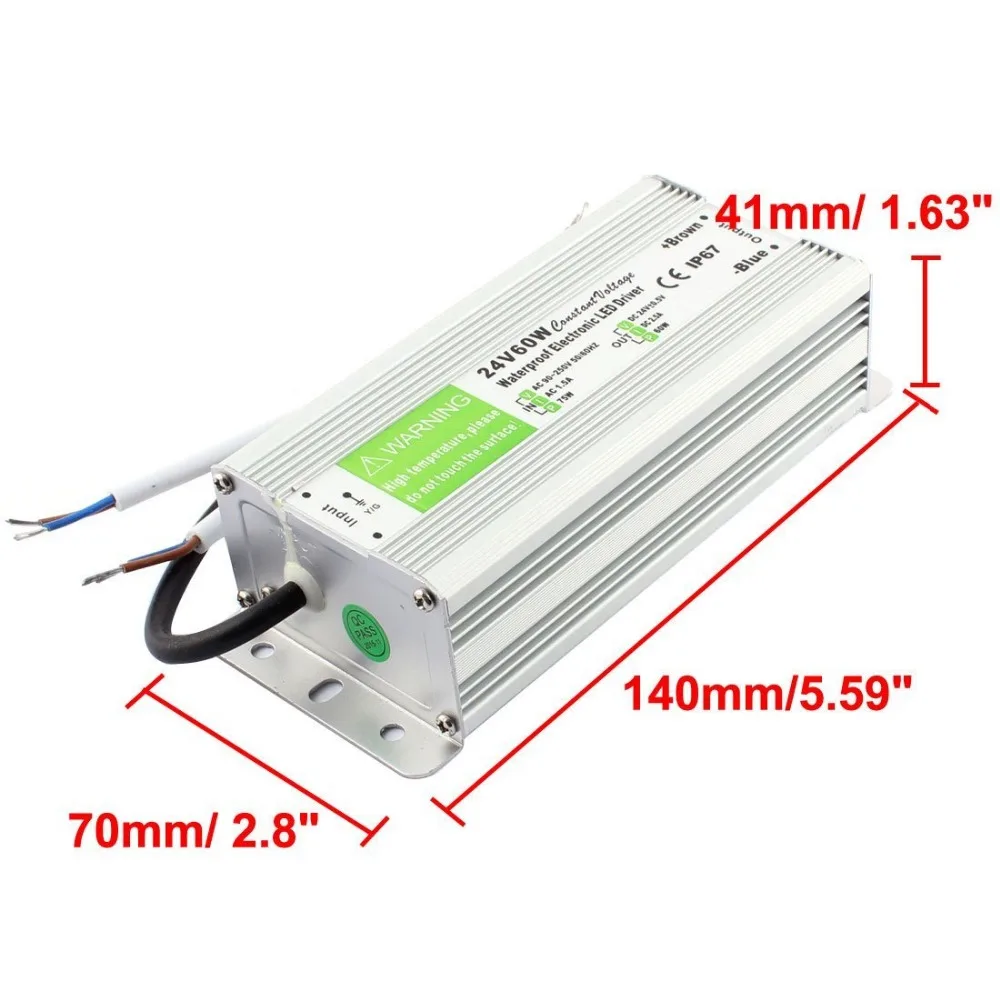 

DC24V 10w 20W 30W 36W 45W 50W 60W 80W 100W 120W 150w Waterproof Electronic Driver outdoor power supply led strip transformer