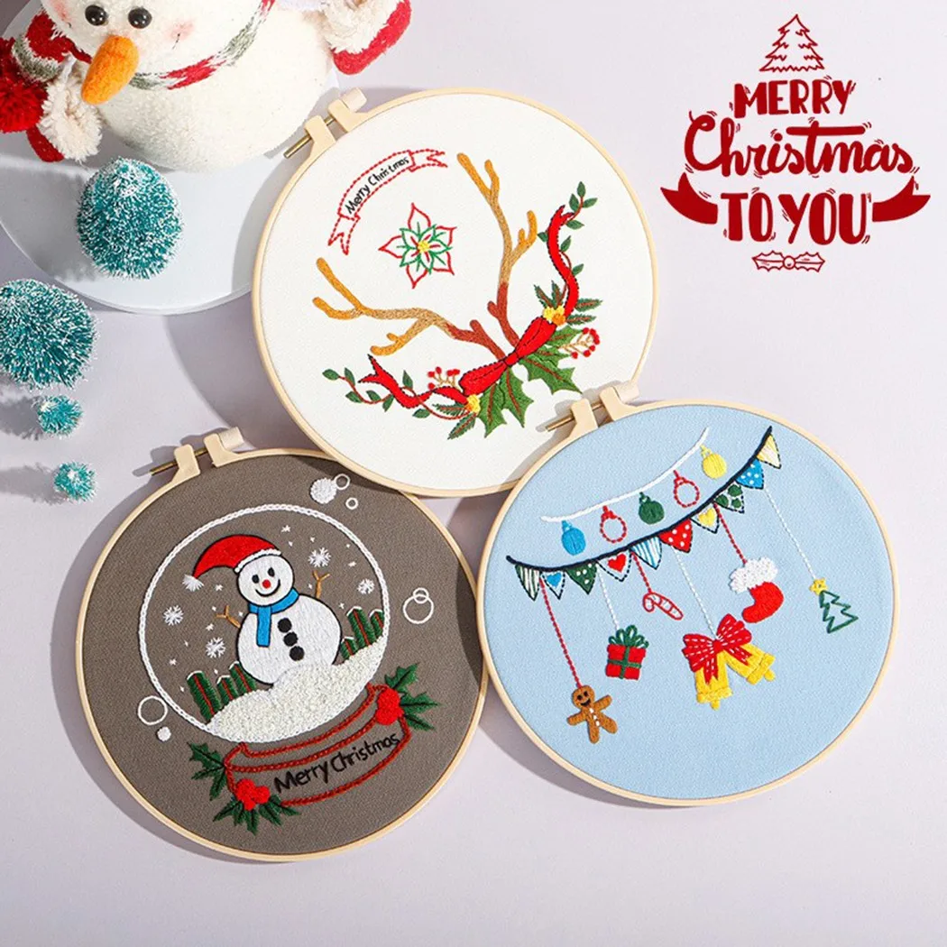 Christmas Ribbon Embroidery Set DIY Material Bag Cross Stitch Kit Beginner Embroidery Sets Xmas Decoration Gift
Christmas Ribbon Embroidery Set DIY Material Bag Cross Stitch Kit Beginner Embroidery Sets Xmas Decoration Gift