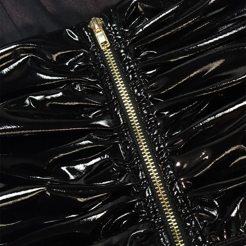 PU Leather Corset Top 2 Layer Stretch Zipper Strapless Puched Crop Top Black Bustier Women Party Sexy Club Outfits 2020
PU Leather Corset Top 2 Layer Stretch Zipper Strapless Puched Crop Top Black Bustier Women Party Sexy Club Outfits 2020
