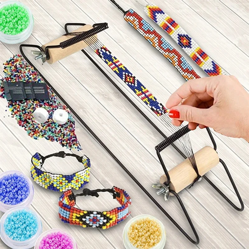 Wood Weaving Beading Loom Set for Jewelry Bracelets Necklaces Bead Loom Make DIY Handmade Knitting Tools Best New Year Gifts
Wood Weaving Beading Loom Set for Jewelry Bracelets Necklaces Bead Loom Make DIY Handmade Knitting Tools Best New Year Gifts