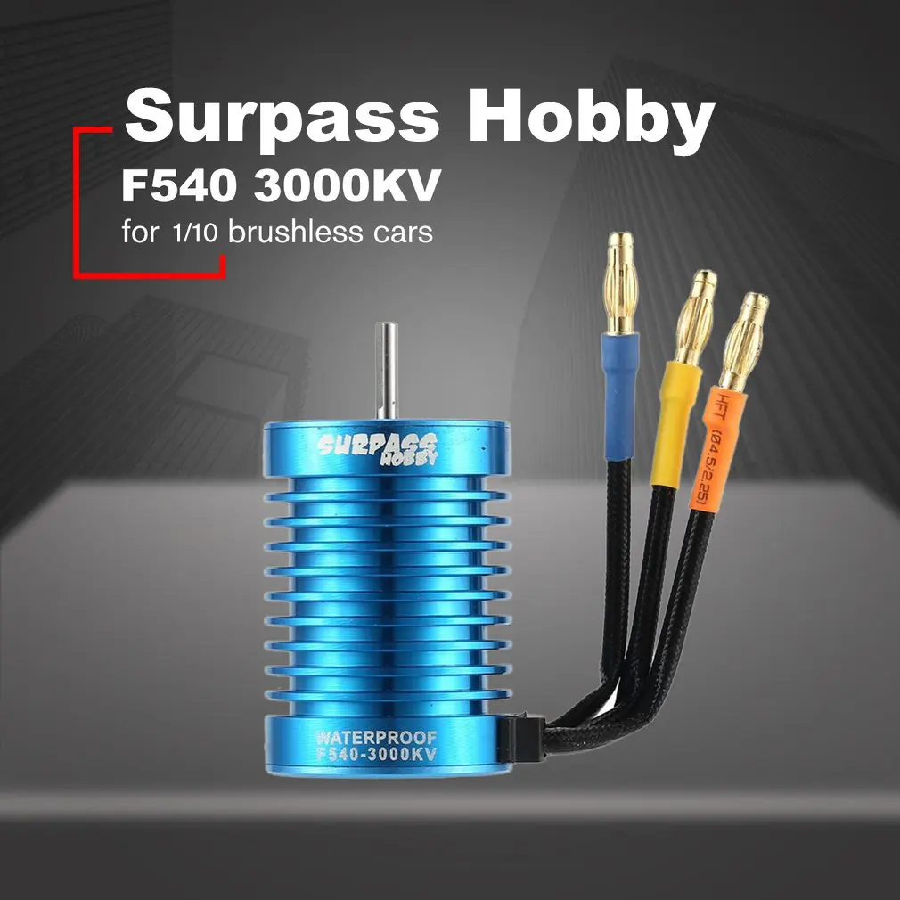 

SURPASS HOBBY F540 3000KV 13T 3.175mm Brushless Motor For 1/10 RC Remote Control Car Parts Spare Parts Accessories DIY