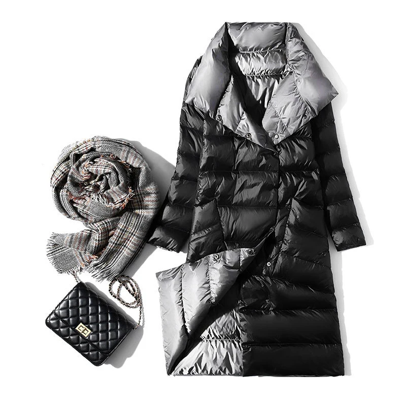 Women's Winter X-Long Down Jackets Both Sides Can Be Wear Female Cold Coat Thick Stand Collar Padded Thick Outwear
Women's Winter X-Long Down Jackets Both Sides Can Be Wear Female Cold Coat Thick Stand Collar Padded Thick Outwear