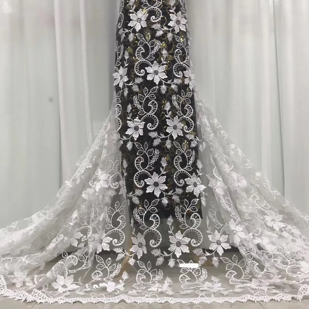 Высококачественная 2021 Тюлевая блестящая африканская кружевная ткань вышитая французская сетка нигерийская кружевная ткань для свадьбы J40261 
Высококачественная 2021 Тюлевая блестящая африканская кружевная ткань вышитая французская сетка нигерийская кружевная ткань для свадьбы J40261