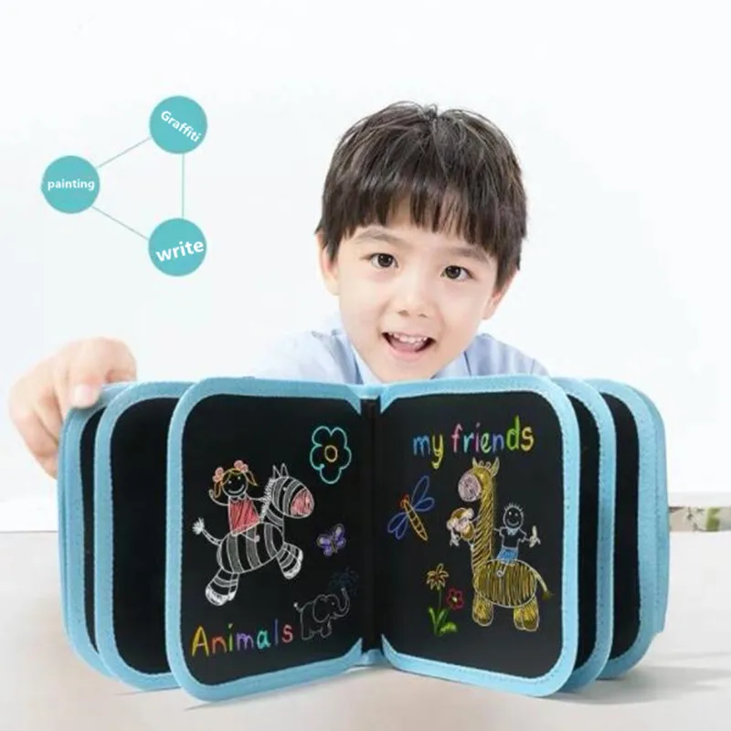 Creative Children's Portable Drawing Book Foldable Drawing Graffiti Writing Reusable Blackboard
Creative Children's Portable Drawing Book Foldable Drawing Graffiti Writing Reusable Blackboard