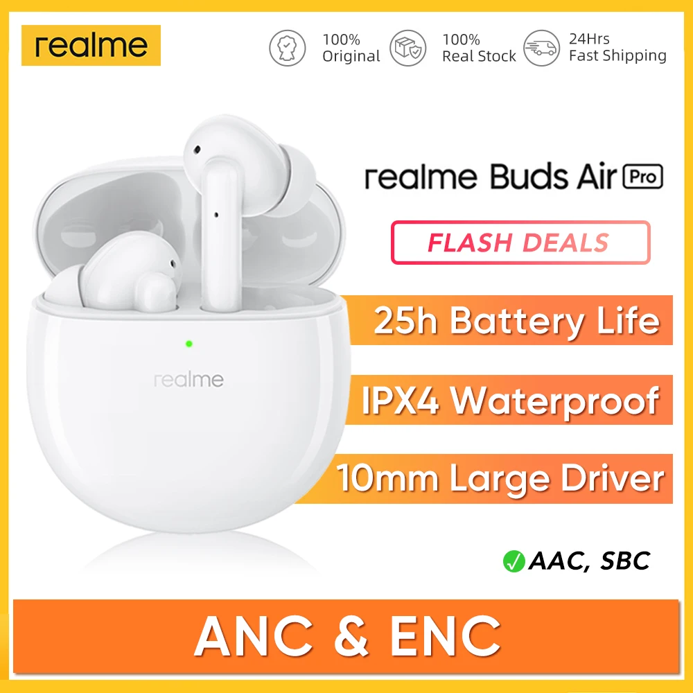 realme Buds Air Pro TWS Earphone Earbuds ANC ENC Active Noise Cancellation 25h Bass Boost Playback Bluetooth Wireless Headphone
realme Buds Air Pro TWS Earphone Earbuds ANC ENC Active Noise Cancellation 25h Bass Boost Playback Bluetooth Wireless Headphone