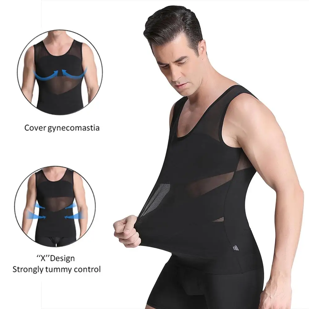 Men's Corsets Tops 2019 Abdomen Stereotypes Corset Invisible Shapewear Vest Plastic Clothing fat-reducing Beer Belly Waist | Мужская