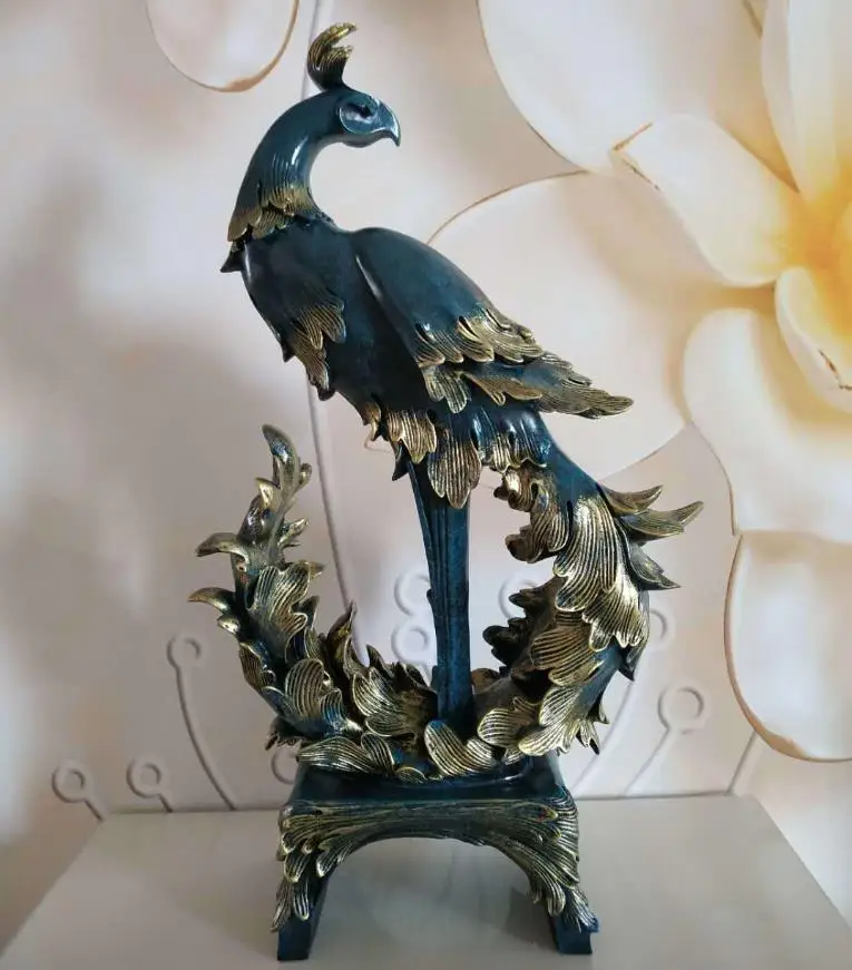 37CM European Creative Phoenix Ornament Home Decoration Crafts TV Cabinet Office Statues Accessories Wedding Gift Figurines
37CM European Creative Phoenix Ornament Home Decoration Crafts TV Cabinet Office Statues Accessories Wedding Gift Figurines