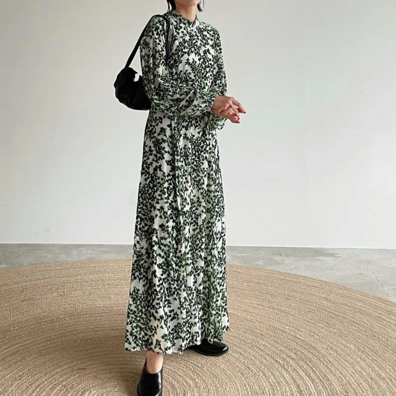 Vintage Maxi Dress Women Flower Contrast Color Long Sleeve Dresses O Neck Casual Retro Office Ladies Japan Style Vestidos Mujer
Vintage Maxi Dress Women Flower Contrast Color Long Sleeve Dresses O Neck Casual Retro Office Ladies Japan Style Vestidos Mujer