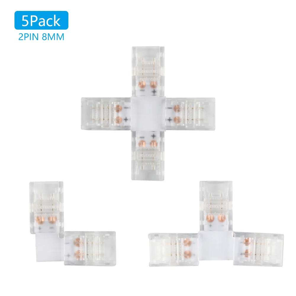 5pcs 8mm 2PIN L/ T / X Shape Led RGB connector For connecting corner right angle 8mm 5050 2835/3528 RGB LED Strip Light
5pcs 8mm 2PIN L/ T / X Shape Led RGB connector For connecting corner right angle 8mm 5050 2835/3528 RGB LED Strip Light