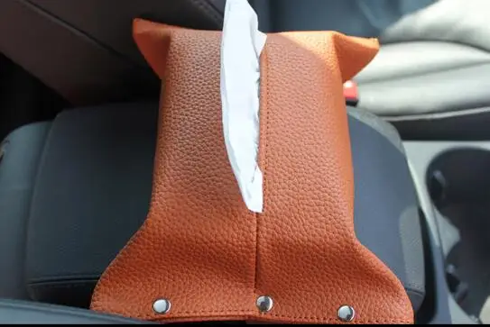Tissue Box Автомобильный подлокотник спинки сиденья полиуретановая кожа коробка