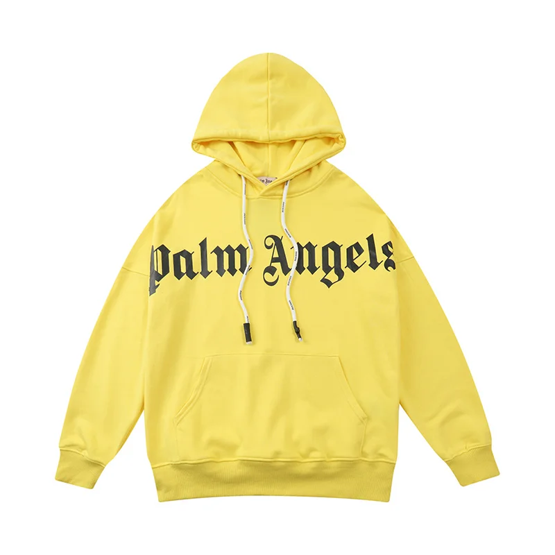 Palm angels Trendy Fashion Atmosphere Simple Letter Printing Long Sleeve Hoodies Sweatshirts