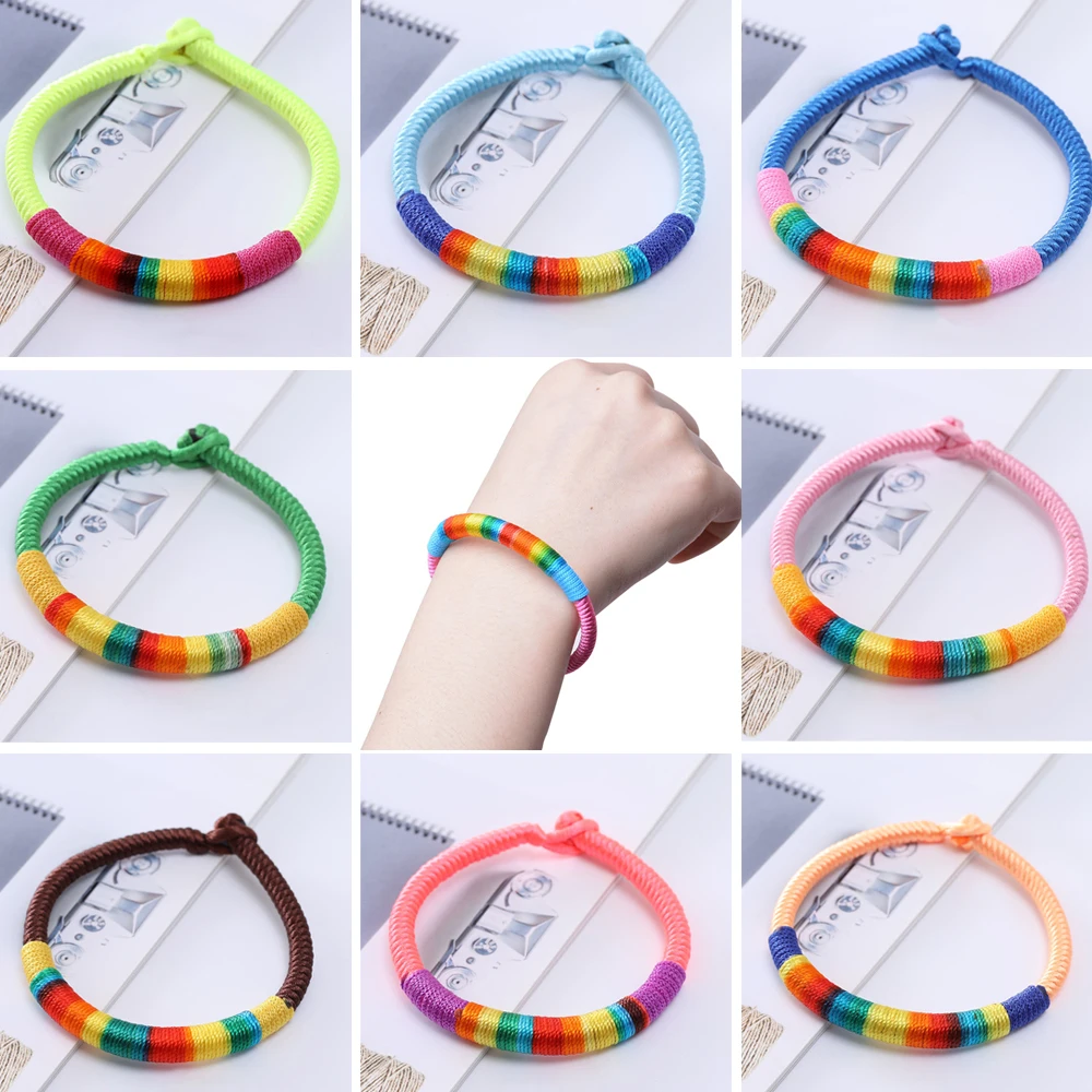 Brazilian Colorful Rainbow Rope Rope String Strand Friendship Lucky Bracelet Women Handmade Thread Rope Bracelet Ethnic Jewelry
Brazilian Colorful Rainbow Rope Rope String Strand Friendship Lucky Bracelet Women Handmade Thread Rope Bracelet Ethnic Jewelry