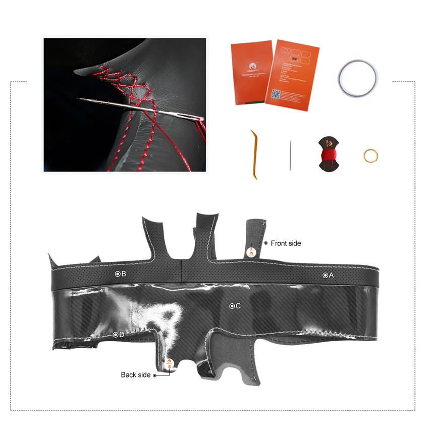 MEWANT Black Artificial Leather PU Carbon Fiber Steering Wheel Cover for Mini(Hatchback/Mini R56/R57) Clubman Clubvan (3-Spoke)
MEWANT Black Artificial Leather PU Carbon Fiber Steering Wheel Cover for Mini(Hatchback/Mini R56/R57) Clubman Clubvan (3-Spoke)