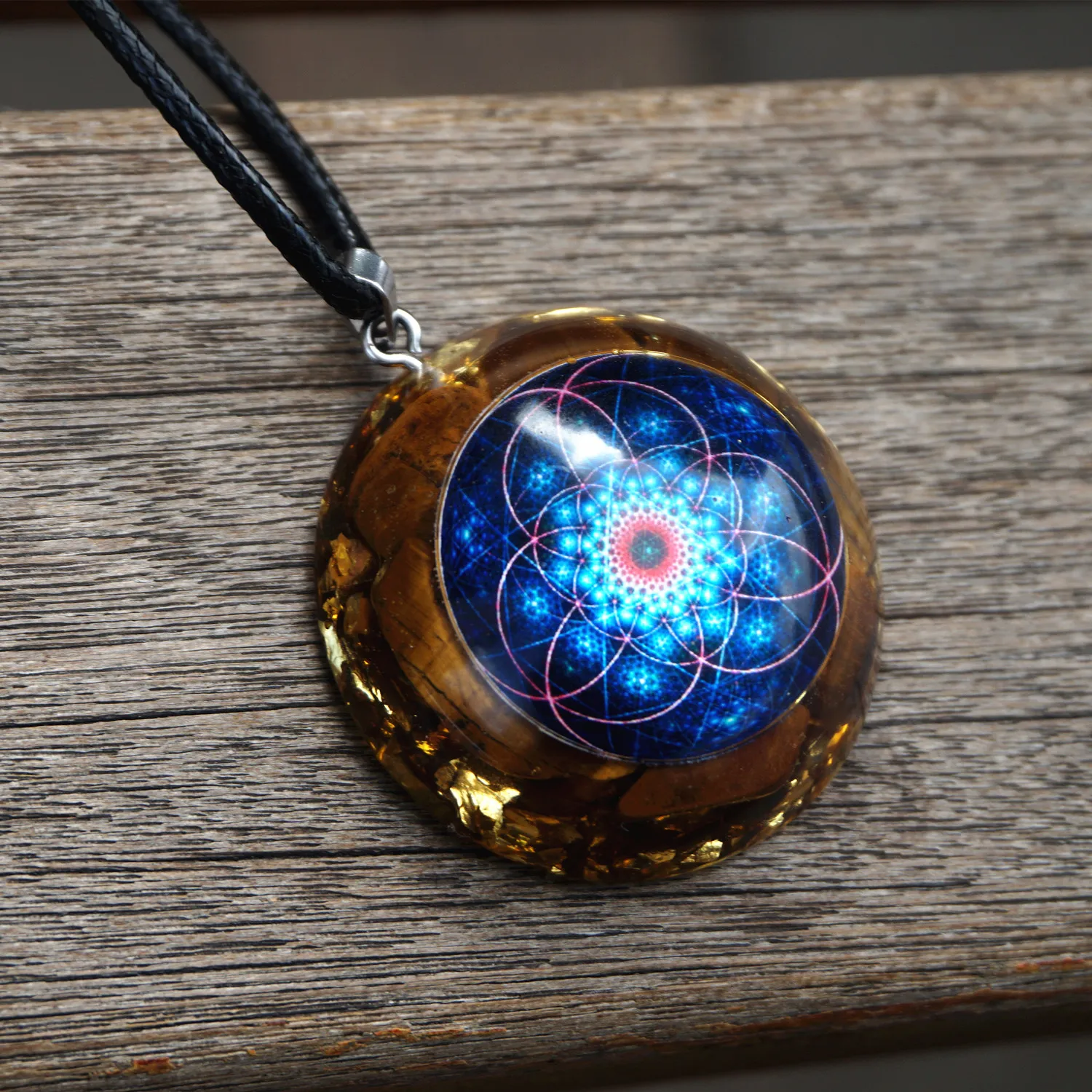 Pendant Flower Of Life Necklace~TigerEye Natural Crystal Stone EMF Protection Reiki Meditation Tool Jewelry
Pendant Flower Of Life Necklace~TigerEye Natural Crystal Stone EMF Protection Reiki Meditation Tool Jewelry