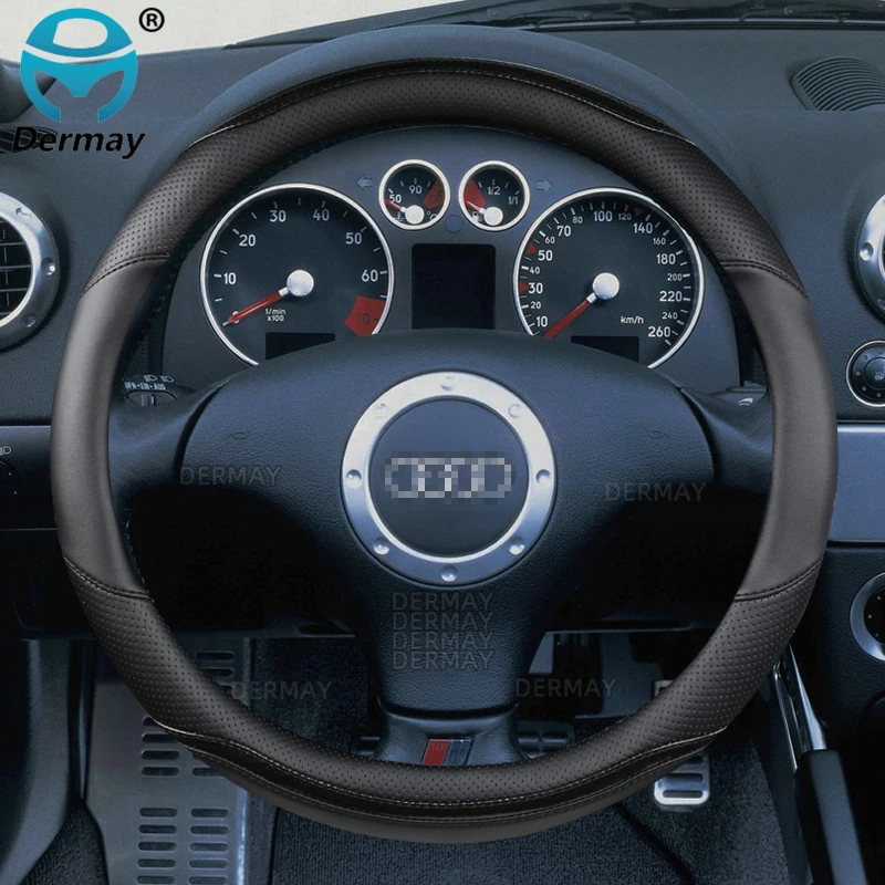 Для Audi TT MK1 8N quattro Sport 1998 ~ 2006 DERMAY чехол рулевого колеса автомобиля углеродное