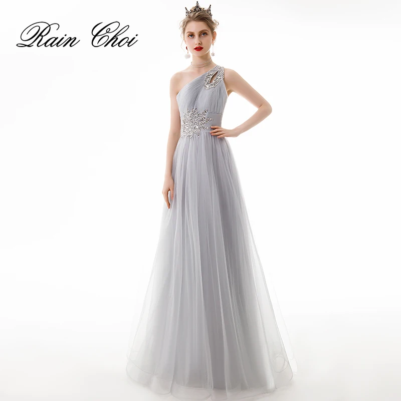 Women Sleeveless Sexy A-Line One Shoulder Wedding Party Formal Gowns Long Evening Dress
Women Sleeveless Sexy A-Line One Shoulder Wedding Party Formal Gowns Long Evening Dress