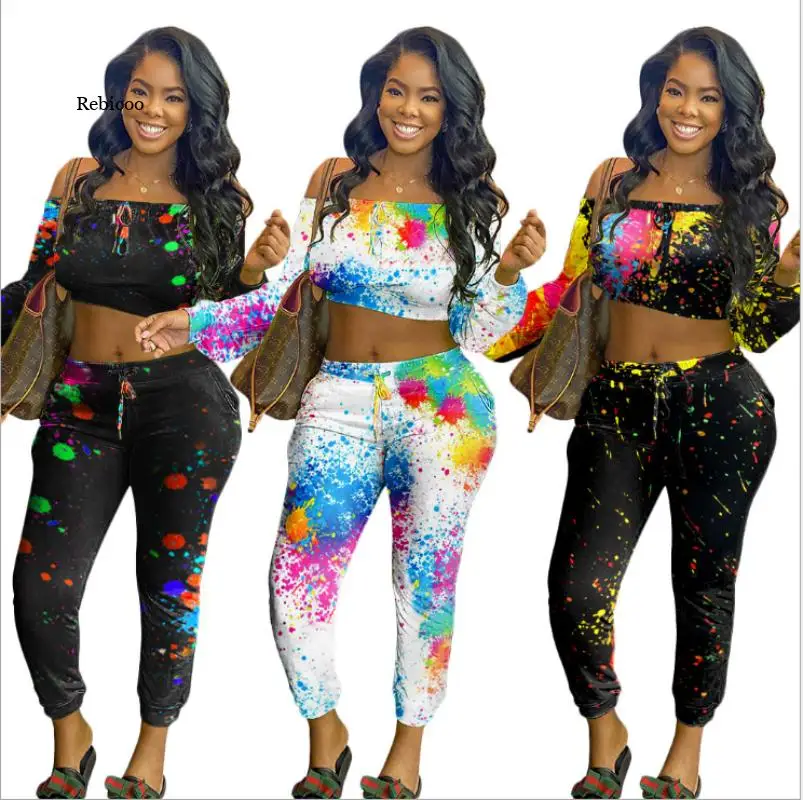 Spring Fall New Casual Long-Sleeved Graffiti Print Trackpants 2-Piece Matching Sets Womens Outfits Loose Top Trousers
Spring Fall New Casual Long-Sleeved Graffiti Print Trackpants 2-Piece Matching Sets Womens Outfits Loose Top Trousers