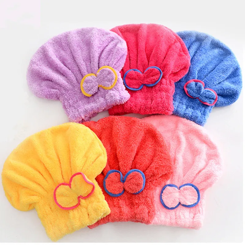 7 Colors Microfiber Soft Round Quickly Dry Hair Hat Women Water Absorption Cap Bathing Drying Head Wrap Towe with Bow 
7 Colors Microfiber Soft Round Quickly Dry Hair Hat Women Water Absorption Cap Bathing Drying Head Wrap Towe with Bow
