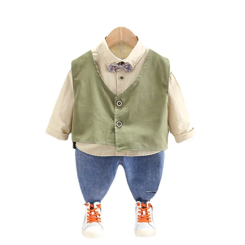 New Spring Autumn Baby Boys Clothes Suit Children Casual Vest Shirt Pants 3Pcs/Set Toddler Cotton Costume Infant Kids Tracksuits
New Spring Autumn Baby Boys Clothes Suit Children Casual Vest Shirt Pants 3Pcs/Set Toddler Cotton Costume Infant Kids Tracksuits