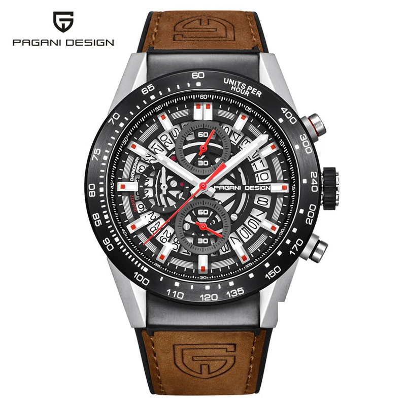 PAGANI DESIGN Fashion Sport Men Watches Leather Strap Quartz Wristwatches Chronograph Top Brand Luxury Life Waterproof Clock
PAGANI DESIGN Fashion Sport Men Watches Leather Strap Quartz Wristwatches Chronograph Top Brand Luxury Life Waterproof Clock