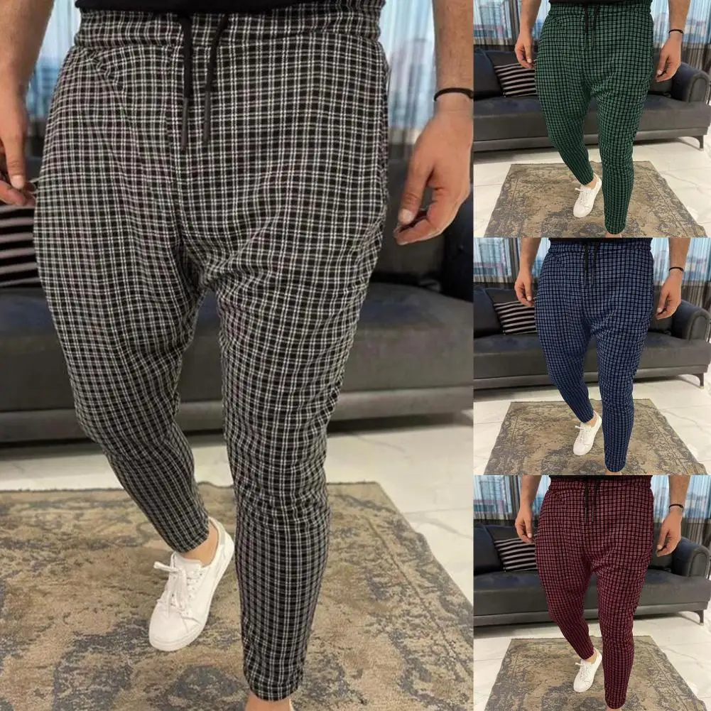Trendy Spring Trousers Men Pants Grid Print Pencil Pants Mid Waist Casual Autumn Trousers for Daily Wear
Trendy Spring Trousers Men Pants Grid Print Pencil Pants Mid Waist Casual Autumn Trousers for Daily Wear