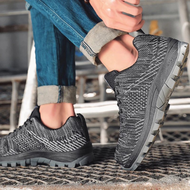 Work Safety Shoes For Men Breathable Mesh Sneakers Male Steel Toe Anti-Smashing Puncture-Proof Protective Footwear Size 40-46
Work Safety Shoes For Men Breathable Mesh Sneakers Male Steel Toe Anti-Smashing Puncture-Proof Protective Footwear Size 40-46