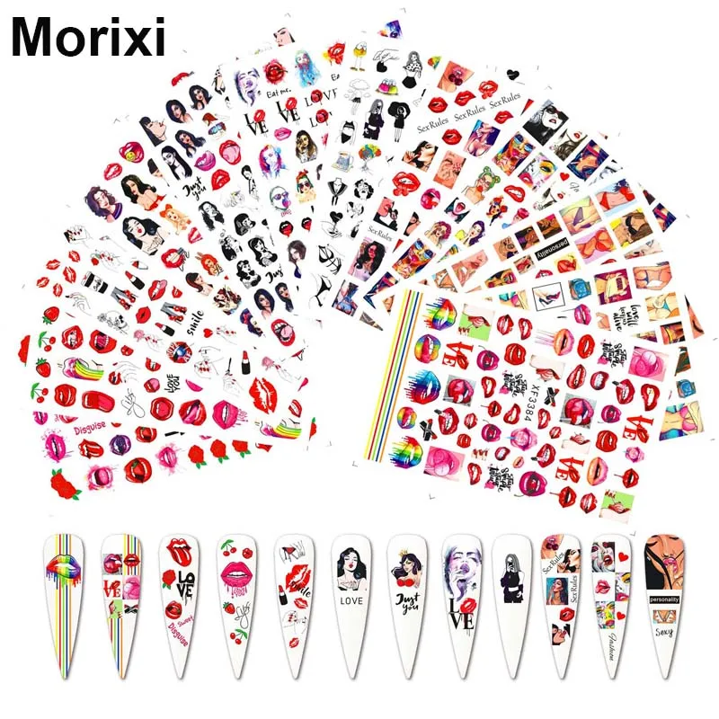 Morixi nail art sticker for Valentine's Day sexy red mouth lipstick girls printing DIY manicure self glue nail strips XF008
Morixi nail art sticker for Valentine's Day sexy red mouth lipstick girls printing DIY manicure self glue nail strips XF008