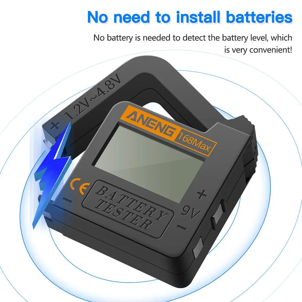 Battery Tester Voltmeter Digital Accurate Battery Voltage Tester With LCD Display 1.2V-4.8V(9V)
Battery Tester Voltmeter Digital Accurate Battery Voltage Tester With LCD Display 1.2V-4.8V(9V)