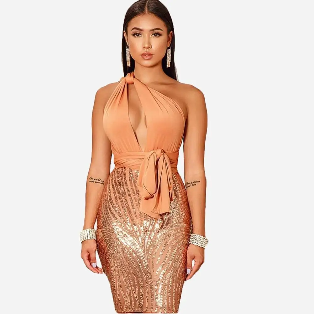 Short Halter Sequin Convertible Cocktail Dresses vestidos de cóctel 2020 semi formal dress Party Women Sexy Prom Robe Sparkle
Short Halter Sequin Convertible Cocktail Dresses vestidos de cóctel 2020 semi formal dress Party Women Sexy Prom Robe Sparkle