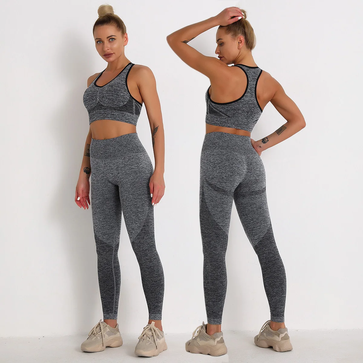 High Waist Fitness Seamless Leggings Gym Clothing 2 Piece Set Women Workout Yoga Sports Bra Tracksuit Running Pants Sportswear
High Waist Fitness Seamless Leggings Gym Clothing 2 Piece Set Women Workout Yoga Sports Bra Tracksuit Running Pants Sportswear