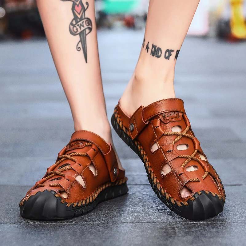 2022 New Summer Men Sandals Breathable Beach Sandals Men Casual Shoes High Quality Genuine Leather Men's Shoes Big Size 38-46
2022 New Summer Men Sandals Breathable Beach Sandals Men Casual Shoes High Quality Genuine Leather Men's Shoes Big Size 38-46