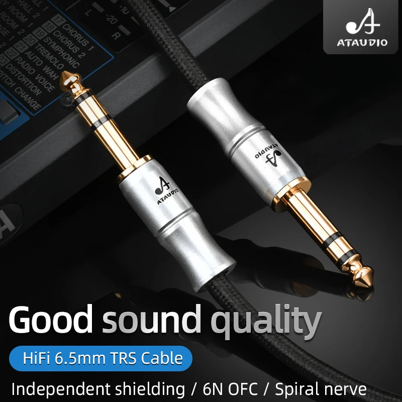 HIFI 6.5MM TRS Cable 6N OFC 6.35mm Jack Male to Male Aux Cable 1.8M for Guitar Mixer Amplifier Bass 6.35mm
HIFI 6.5MM TRS Cable 6N OFC 6.35mm Jack Male to Male Aux Cable 1.8M for Guitar Mixer Amplifier Bass 6.35mm