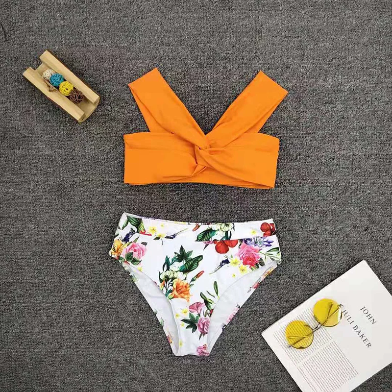 Summer 2021 New Sexy Floral Bikini Sets Women High Waist Print Swimsuit Two Pieces Girl Orange Beach Bathing Suits Swimwear
Summer 2021 New Sexy Floral Bikini Sets Women High Waist Print Swimsuit Two Pieces Girl Orange Beach Bathing Suits Swimwear