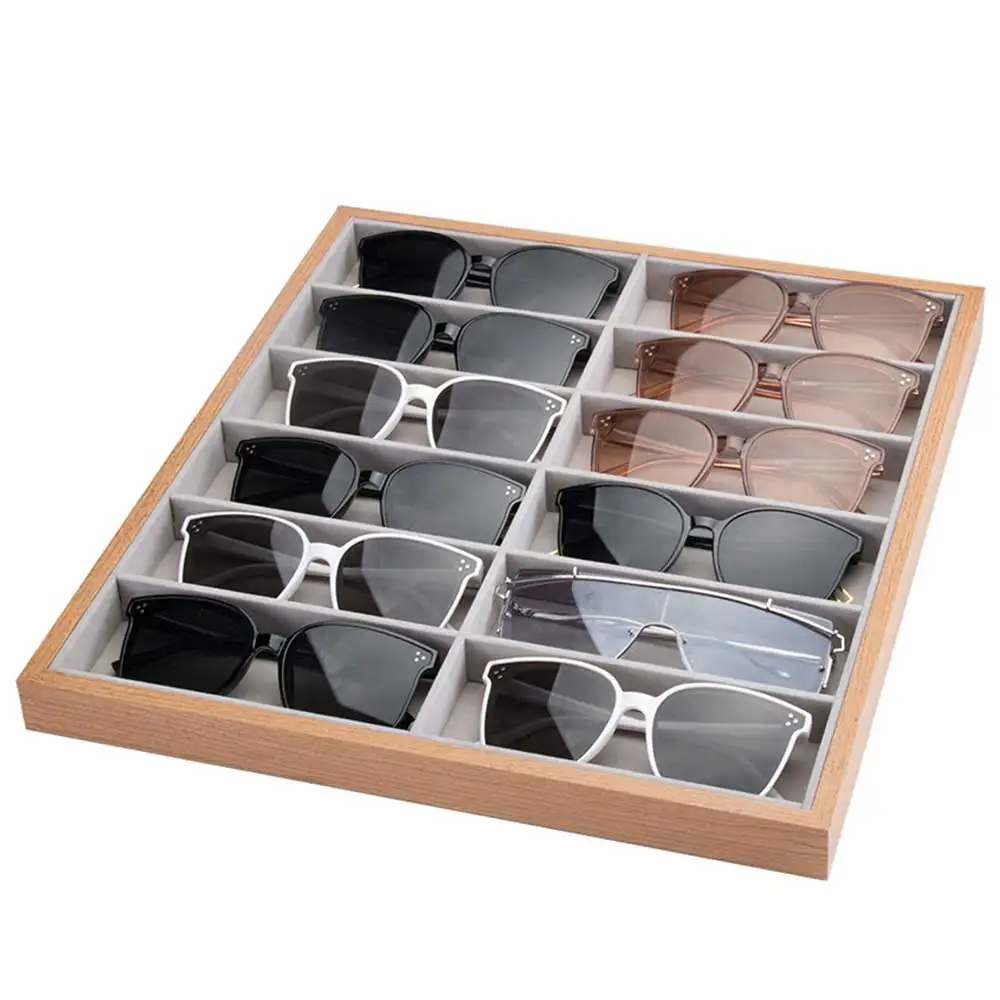 Sunglasses Dispaly Tray 12 Grid Velvet Glasses Display Case Eyeglasses Storage Organizer Box for Shop Window 
Sunglasses Dispaly Tray 12 Grid Velvet Glasses Display Case Eyeglasses Storage Organizer Box for Shop Window