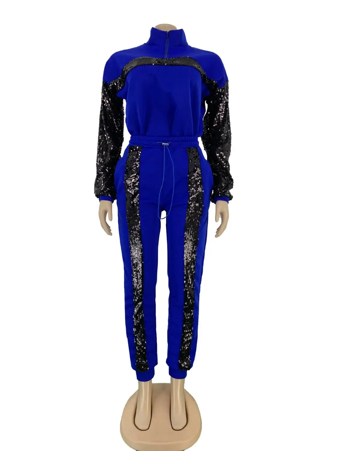 Sequin Patchwork Women Clothes Sets Long Sleeve Zipper Top+Pants Autumn Club Sexy Outfits Casual Solid Tracksuits Plus Size
Sequin Patchwork Women Clothes Sets Long Sleeve Zipper Top+Pants Autumn Club Sexy Outfits Casual Solid Tracksuits Plus Size