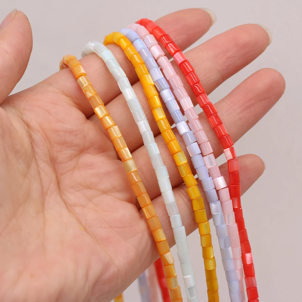 Natural Shell Cylindrical Beads 4x4mm for DIY Jewelry Making Necklace Earrings High Quality Gift
Natural Shell Cylindrical Beads 4x4mm for DIY Jewelry Making Necklace Earrings High Quality Gift