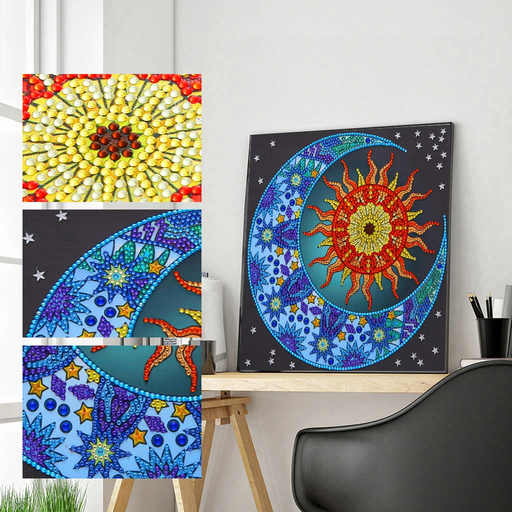 JIEME 5D Special Shaped Moon Sun Diamond Painting Diamond Embroidery Home Decor Partial Round Drill Mosaic Handicrafts
JIEME 5D Special Shaped Moon Sun Diamond Painting Diamond Embroidery Home Decor Partial Round Drill Mosaic Handicrafts