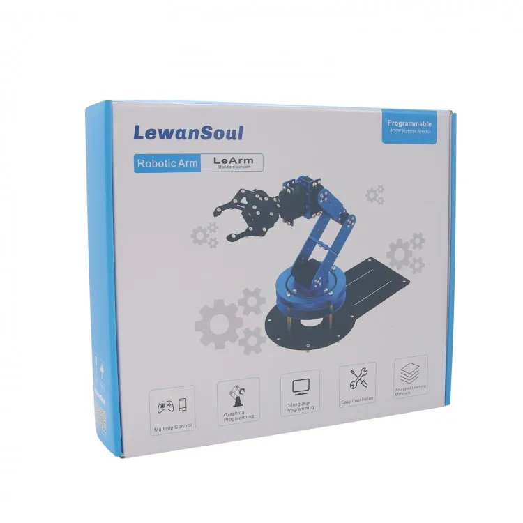 LeArm Assembled 6DOF Mechanical Robotic Arm with 6PCS Digital Servo and PS2 Handle Control
LeArm Assembled 6DOF Mechanical Robotic Arm with 6PCS Digital Servo and PS2 Handle Control