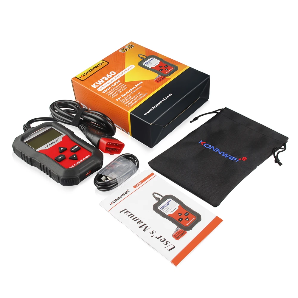 KONNWEI KW360 OBD2 Car Diagnostic Scanner Tool OBD 2 For Mercedes-Benz Full Systems Diagnostic Tool W212 ABS Airbag Oil Reset
KONNWEI KW360 OBD2 Car Diagnostic Scanner Tool OBD 2 For Mercedes-Benz Full Systems Diagnostic Tool W212 ABS Airbag Oil Reset