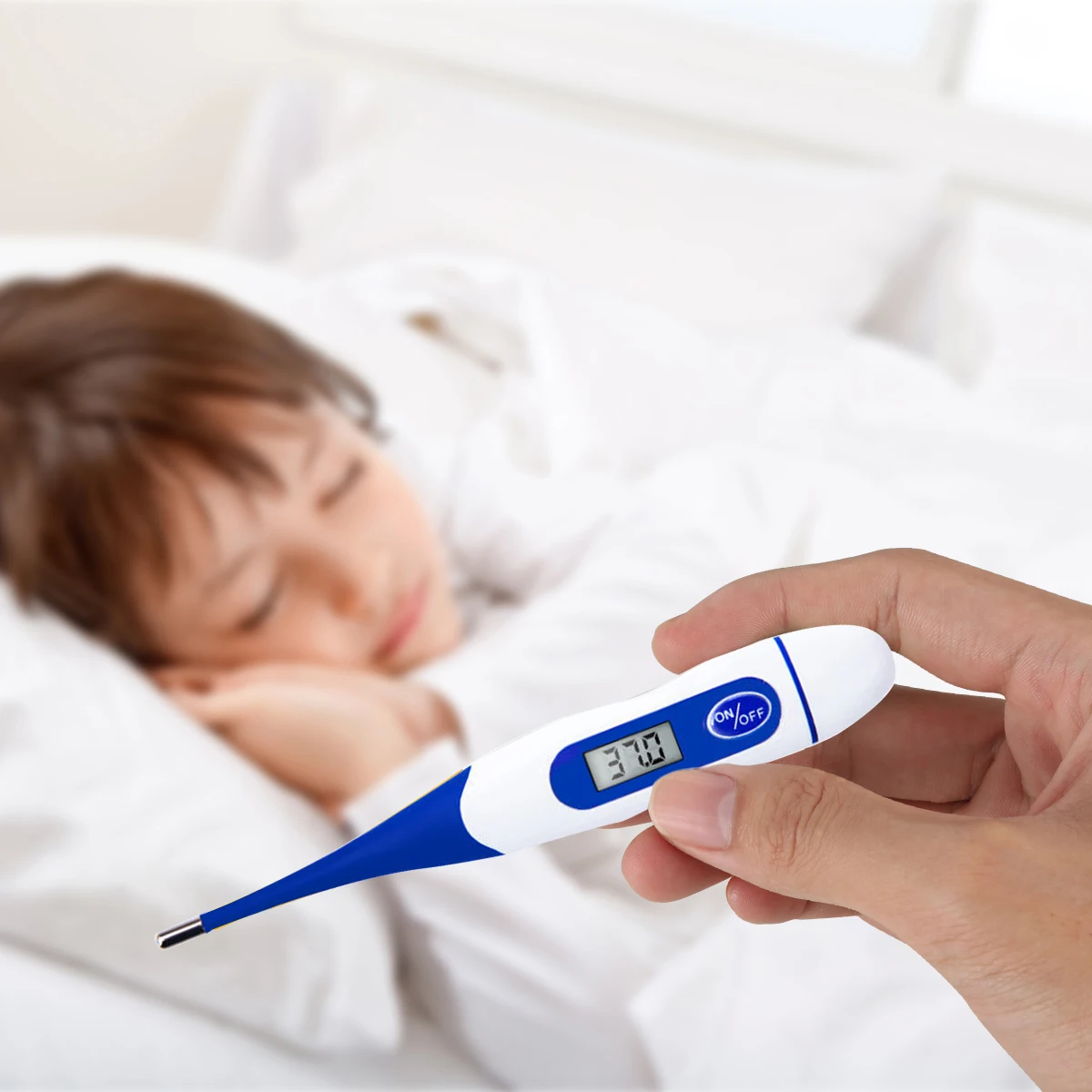 Waterproof Flexible Tip Digital Thermometer Armpit Oral Temperature Meter for Baby Kids Adults With memory function 
Waterproof Flexible Tip Digital Thermometer Armpit Oral Temperature Meter for Baby Kids Adults With memory function