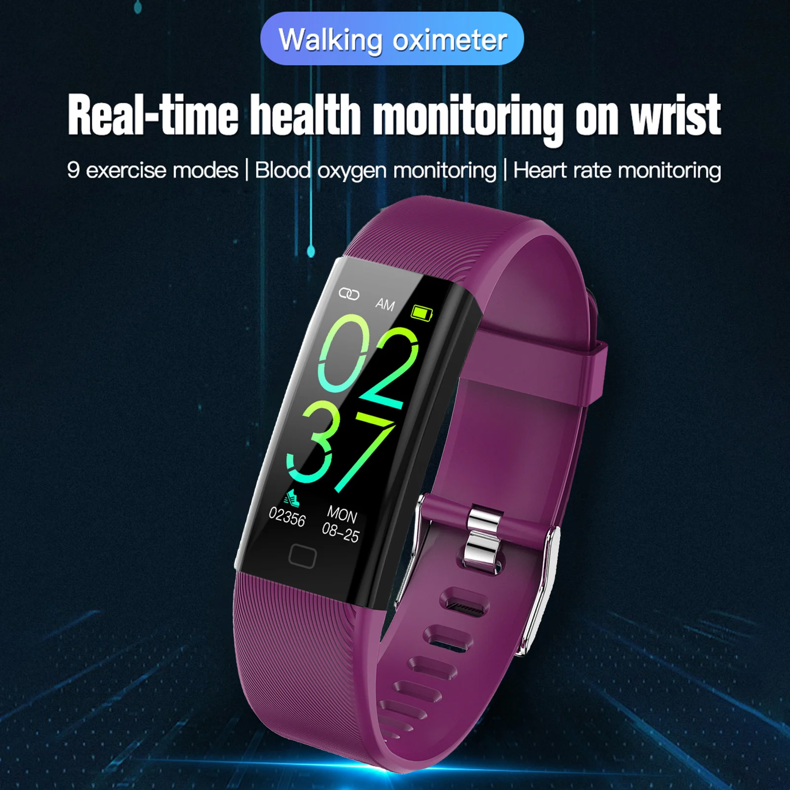 Смарт-браслет сердечного ритма тела Температура браслет пульса и уровня кислорода в крови Высокая Температура сигнализации Спортивный Бра...
Смарт-браслет сердечного ритма тела Температура браслет пульса и уровня кислорода в крови Высокая Температура сигнализации Спортивный Бра...