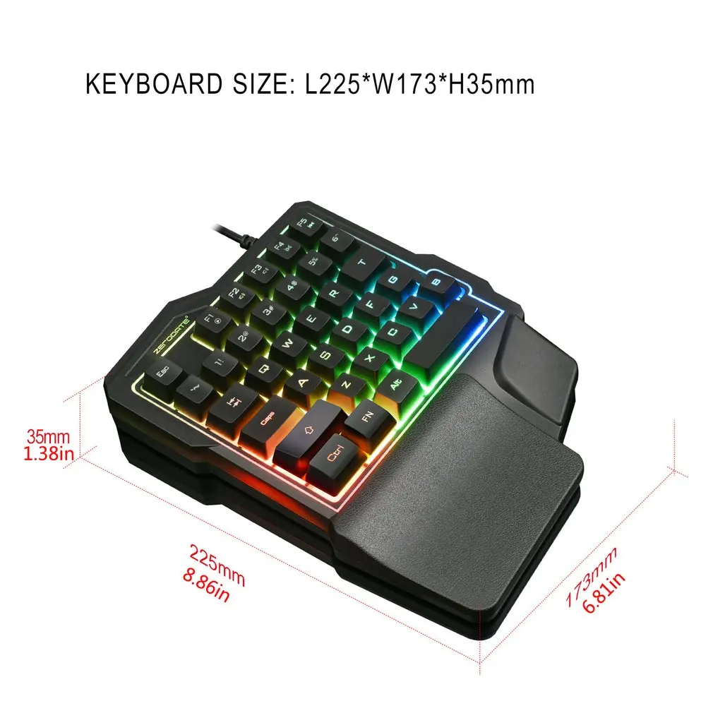 K7 One-handed Mechanical Feel 35-key Light Mobile Phone Tablet Stimulates Eating Chicken Game Keyboard
K7 One-handed Mechanical Feel 35-key Light Mobile Phone Tablet Stimulates Eating Chicken Game Keyboard